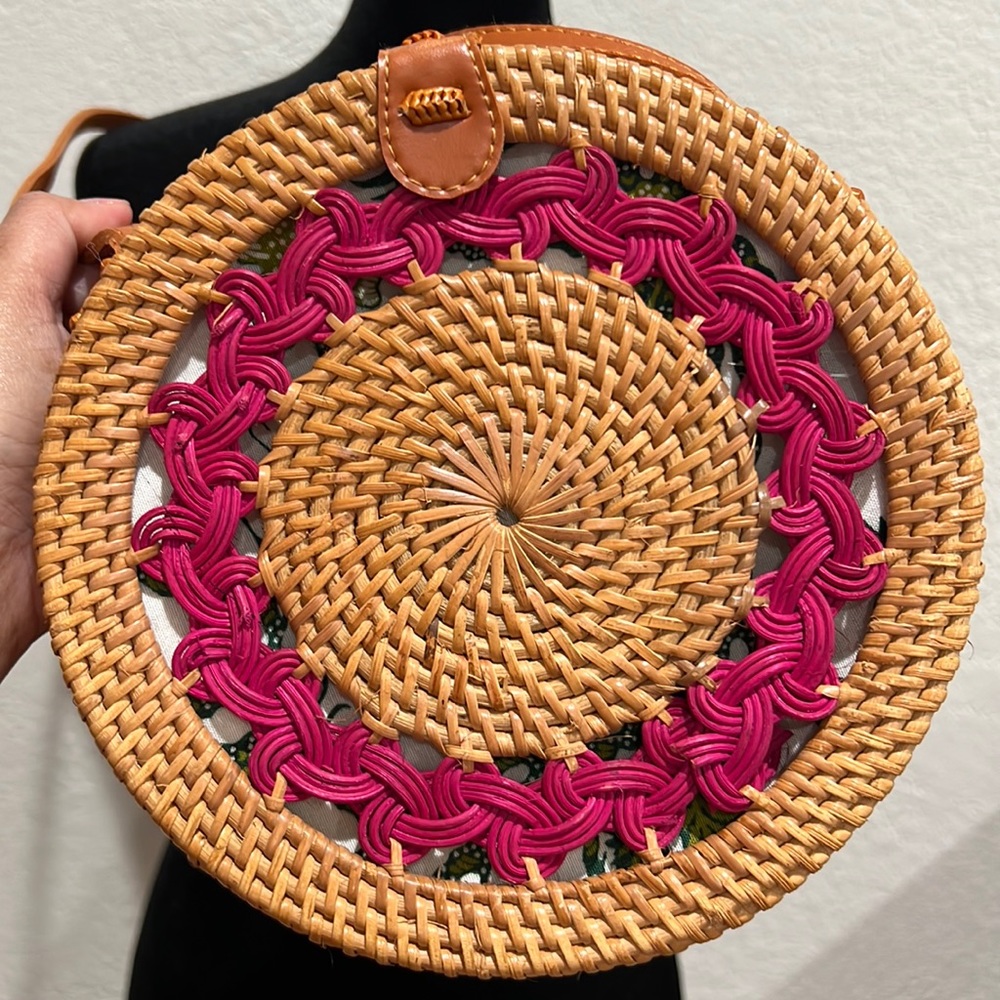 Bali Rattan Crossbody Bag